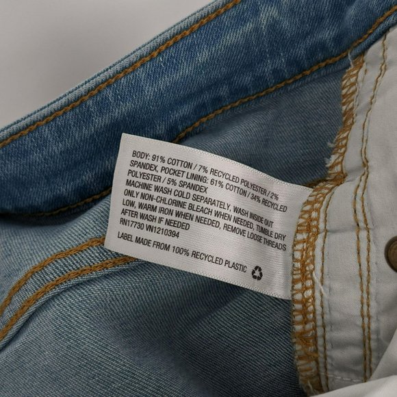 Universal Thread High Rise Skinny Crop Jeans 4 27 R Light Wash Fringe Trim Denim - Picture 11 of 13